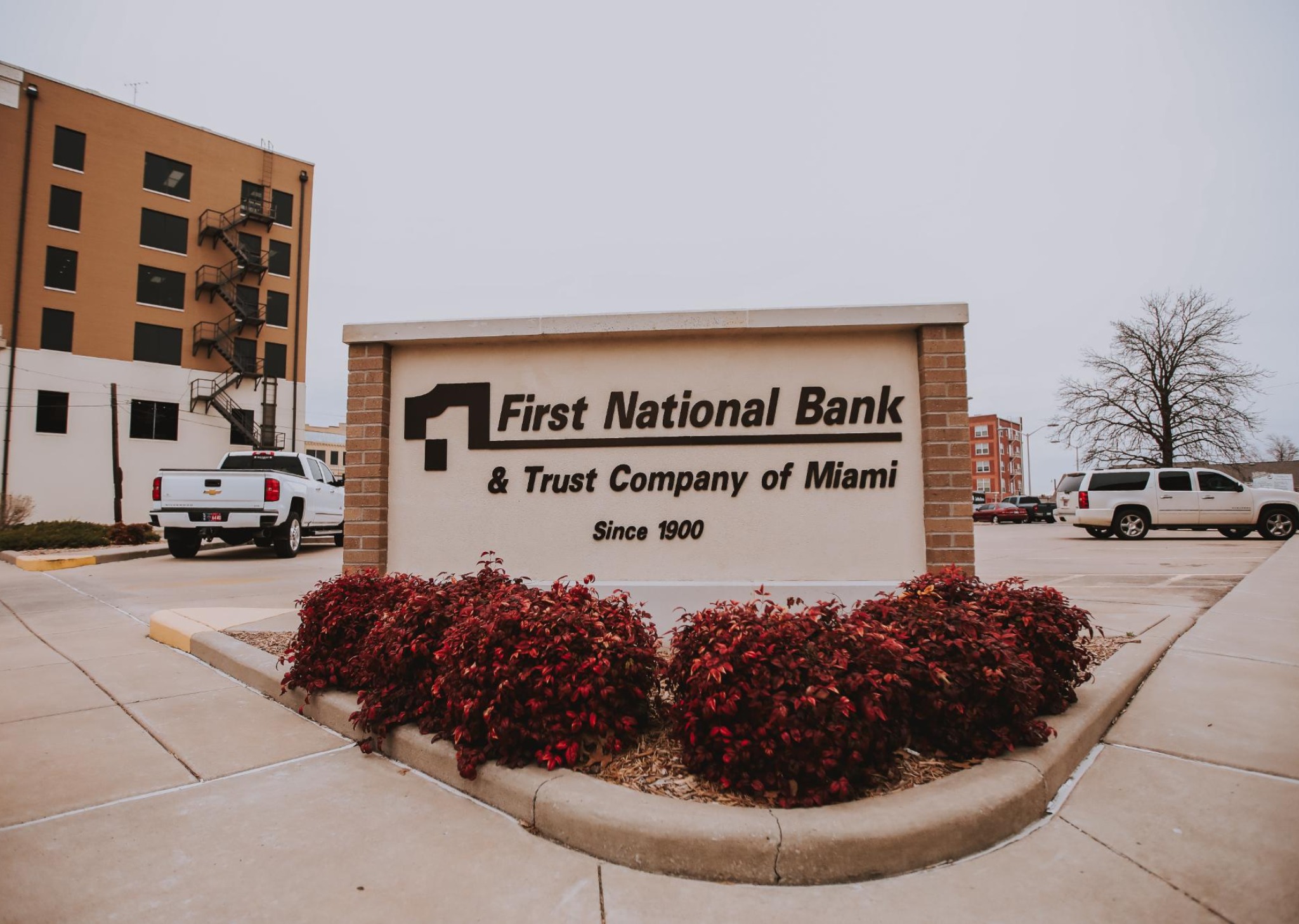 First National Bank - Miami, Oklahoma Dimensional Stud Mount Letters