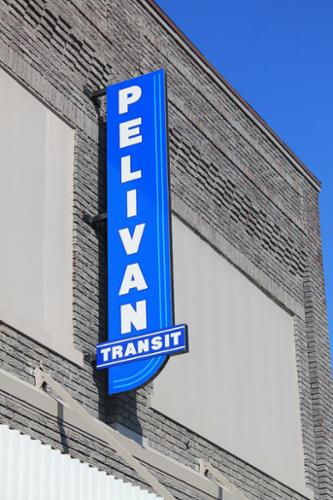 Custom fabricated projection sign built and installed.
