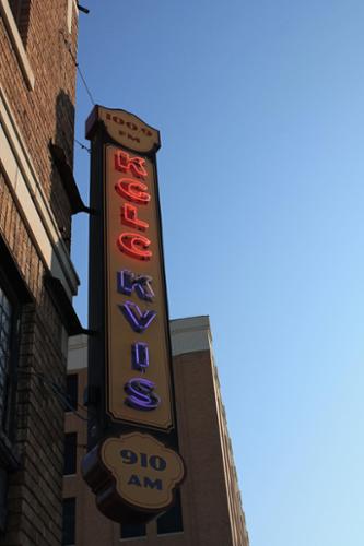 Fully fabricated and produced projection sign with neon installed.