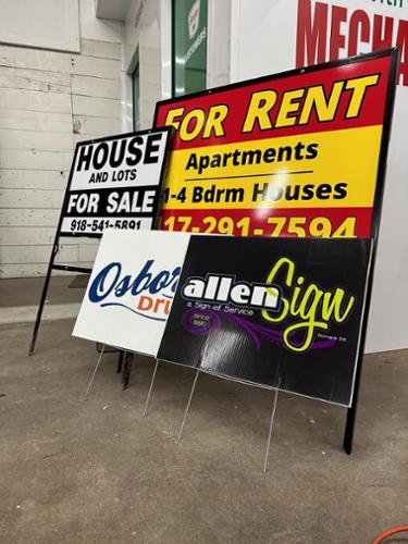 Frames, stakes, and anything else needed are sold here.